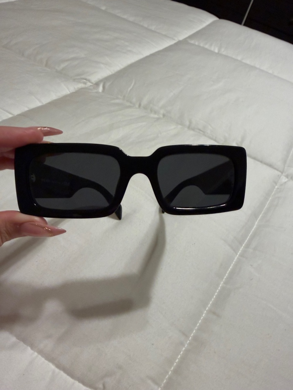 Prada Black Rectangular Sunglasses